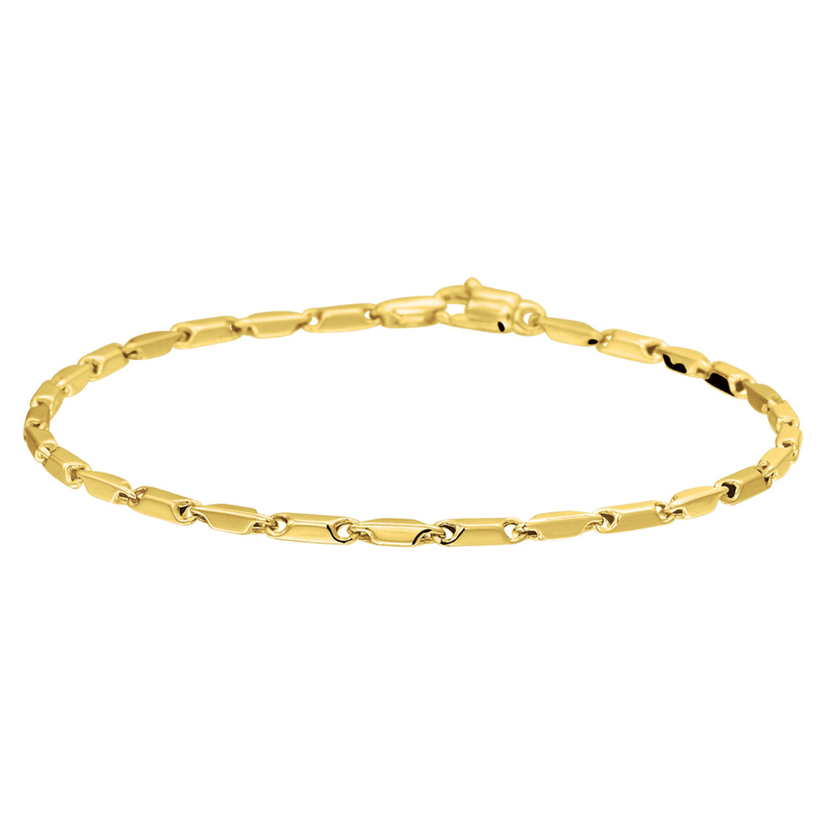 Gouden schakelarmband
Breedte: 1.9 mm
Lengte 19.5 cm
