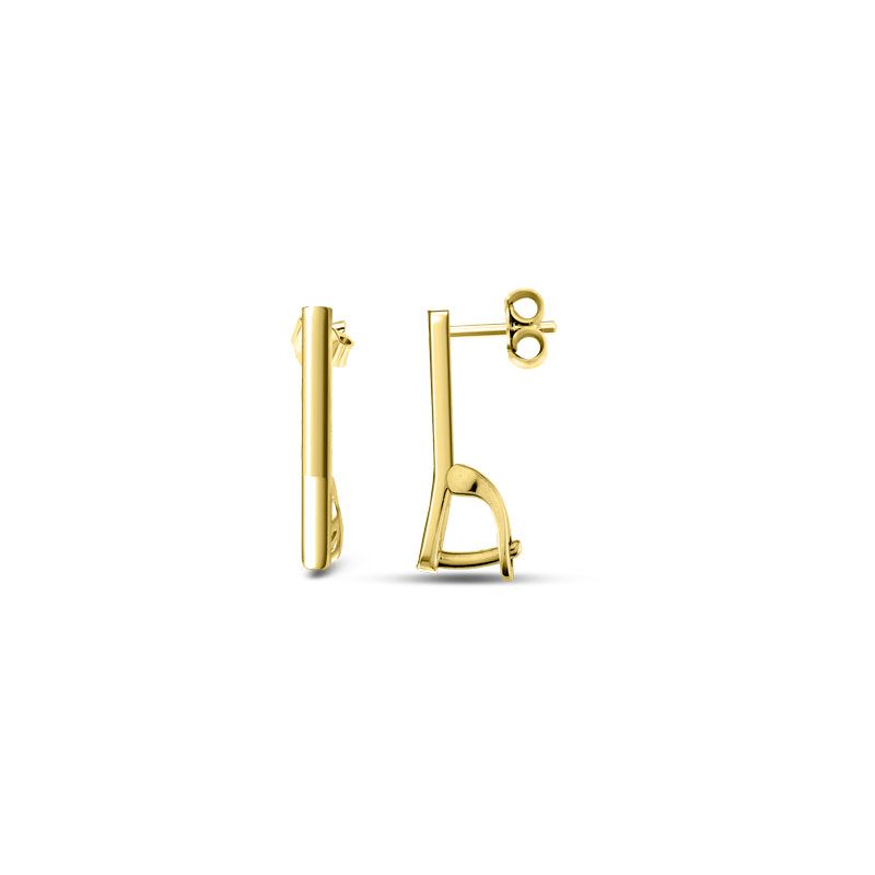 Deze prachtige Carezza oorsteker is perfect voor het toevoegen van een vleugje glamour aan elke outfit. De oorsteker is gemaakt van 925 sterling zilver en verguld met 1 micron goud, met ruimte voor een middelgrote en een grote steen. De beste manier om het te dragen is om het te combineren met andere oorsieraden voor een stijlvolle en trendy look. Maak je look compleet met deze schitterende oorsteker!
Exclusief stenen