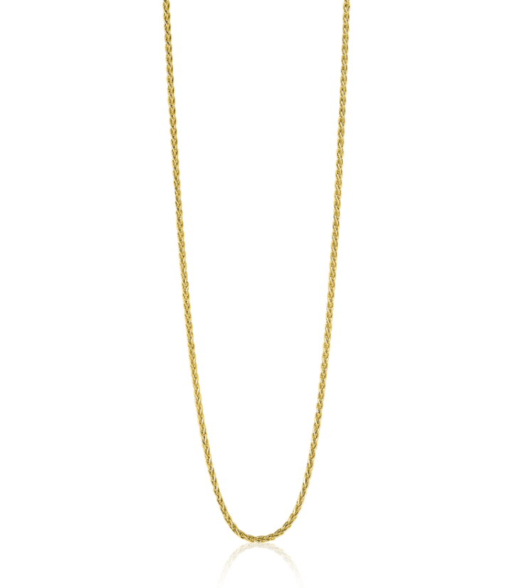 ZINZI zilveren palmier ketting (1,1mm breed) in geel verguld. Ideaal om je hanger aan te hangen. Kies zelf de lengte die bij je past: keuze uit 42cm, 45cm, 60cm, 70cm, 80cm en 90cm. Iedere ketting heeft een extra verlengstukje van 3 cm, zodat ook hiermee de lengte iets te variëren is. De verschillende lengte-kettingen zijn gemakkelijk met elkaar te combineren om je hals. Met herkenbaar Zinzi hartje bij de sluiting. Vervaardigd van eerste gehalte zilver (925) en extra geel verguld.