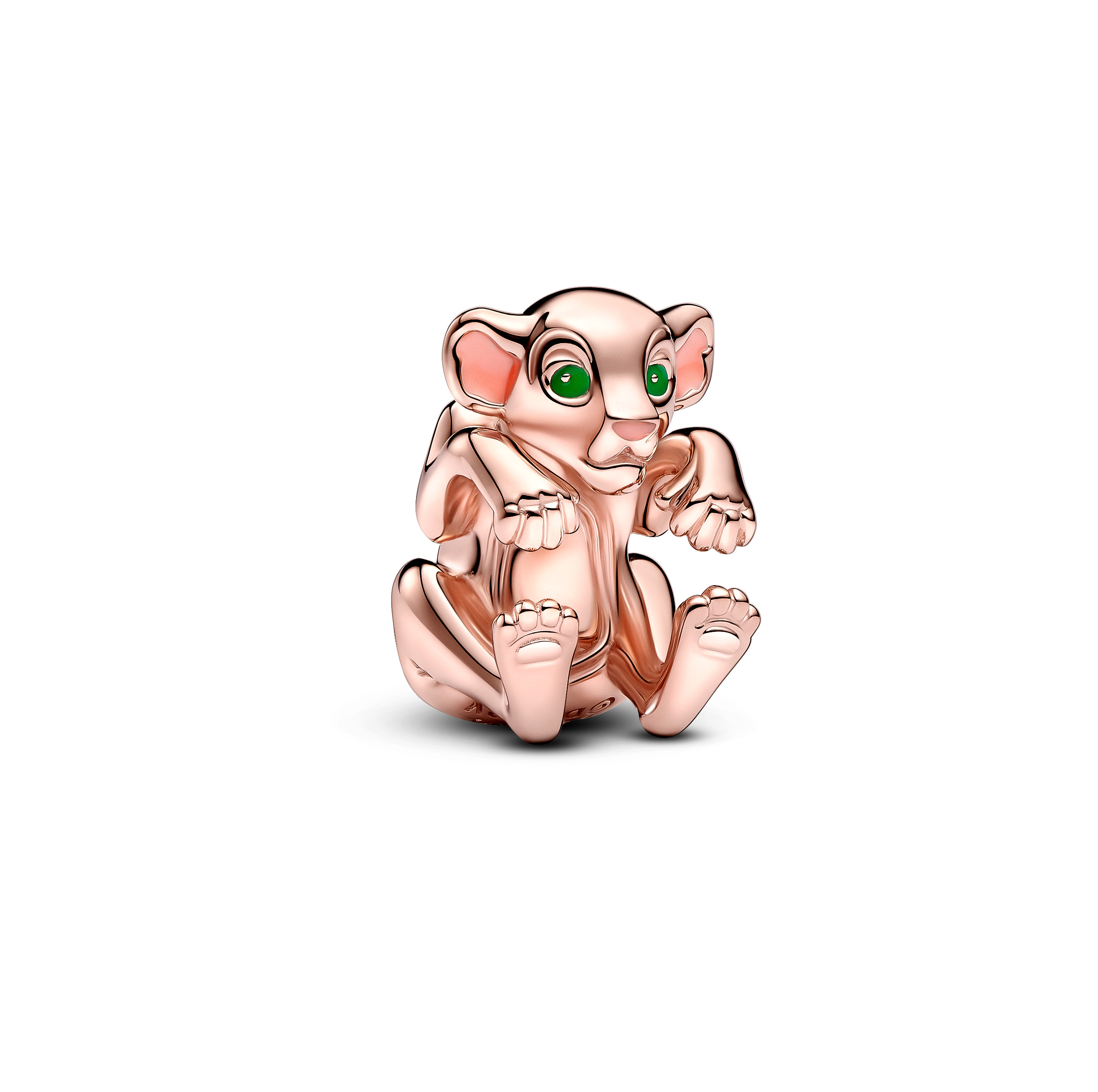 Pandora - Disney The Lion King, Nala rosé verguld met roze en groene emaille - 783250C01