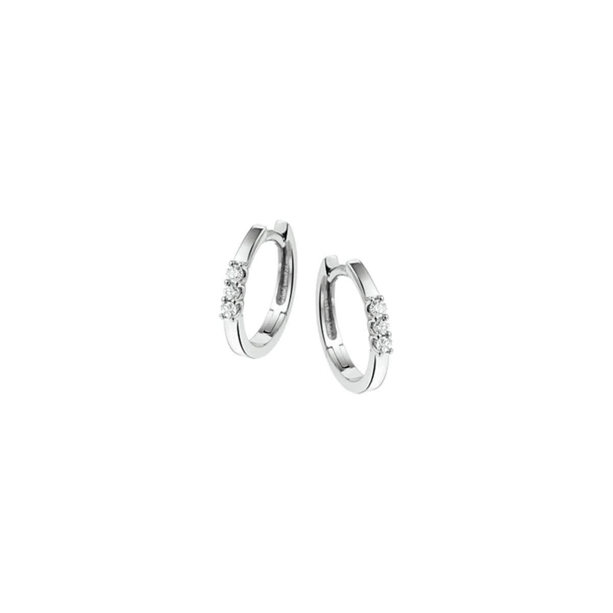 Huiscollectie Klapoorringen diamant 0.12ct (2x0.06ct) 4103659 - 13.7mm