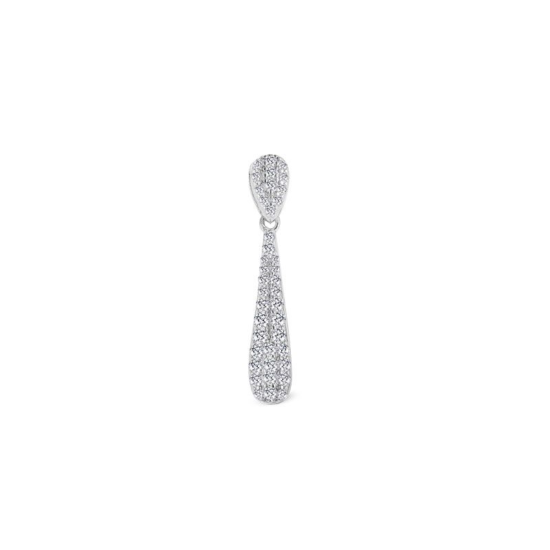 Deze prachtige hanger van glanzend zilver is voorzien van een fonkelende stenen die echt de aandacht trekken. Verander gemakkelijk van kleur door de onderste steen te wisselen