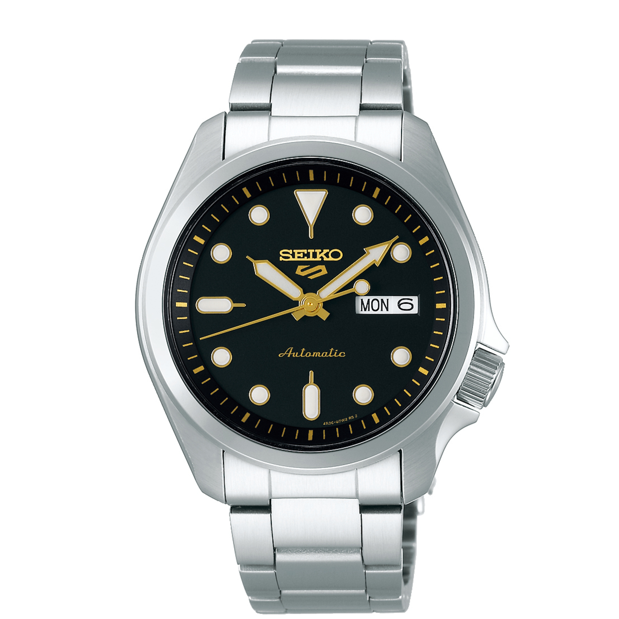 Het 4R36 Seiko kaliber met dag/datumweergave is een mechanisch kaliber. Het horloge laadt zich tijdens het dragen automatisch op door het omzetten van de arm- en polsbewegingen van de drager in energie. Beweging van het horloge zorgt ervoor dat de hoofdveer van het horloge wordt opgewonden. Deze veer is de energiebron. Handopwinding is ook mogelijk. Wanneer het horloge volledig is opgeladen heeft het een energiereserve van ca. 41 uur. Het tikgetal van deze automaat is 21.600 per uur en het horloge heeft 24 jewels. Het 4R kaliber wordt volledig in-house vervaardigd.