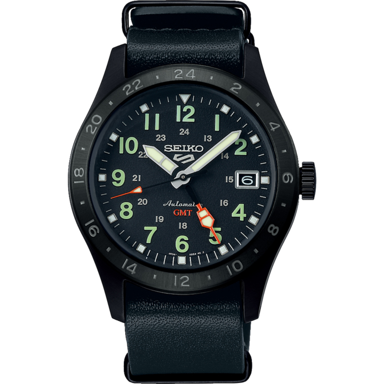 Dit is een herenhorloge van het merk Seiko. Het is een analoog horloge gemaakt van hardcoated staal. De diameter van de kast is 39.4 mm en de kast is 14 mm dik.
De verdere specificaties van het horloge zijn als volgt:
Kastvorm: rond
Kastkleur: zwart
Kastmateriaal: hardcoated staal
Bandbreedte: 20 mm
Bandlengte: 319.4 mm
Sluiting: vouwsluiting met veiligheidsklepje en drukker
Wijzerplaatkleur: zwart
Glassoort: hardlex mineraal glas
Waterdichtheid: 10 ATM
Techniek: automaat