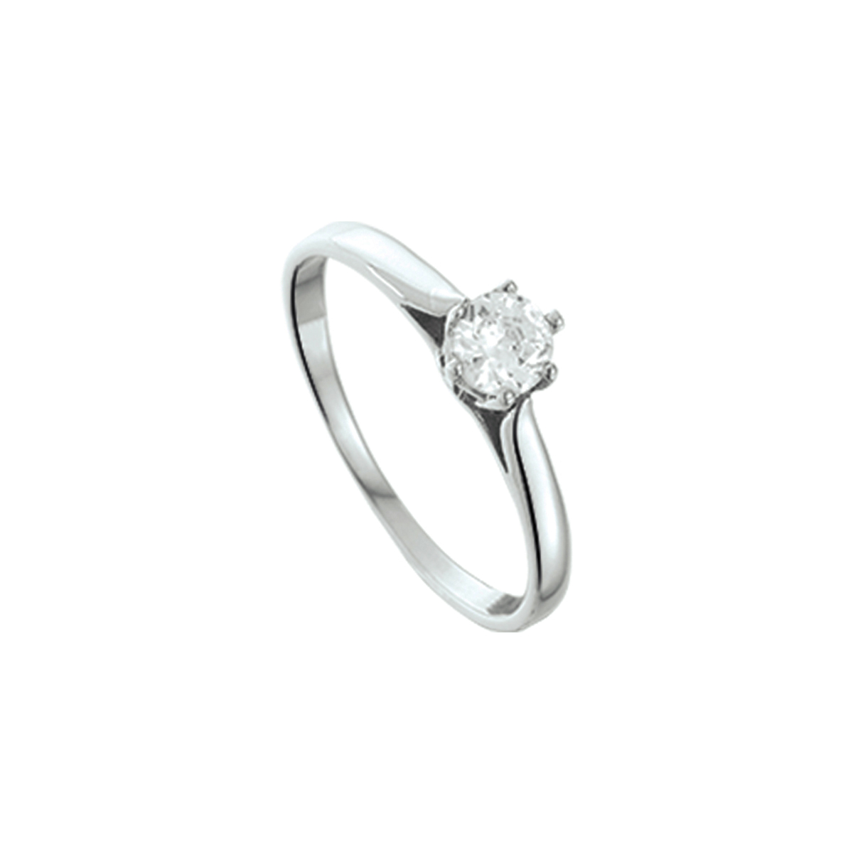 ring zirkonia zilver gerhodineerd