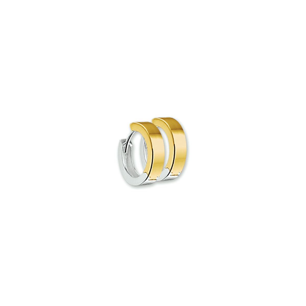 Beschrijving: Bicolor wit- en geelgouden klapcreolen gegoten met een vlakke buis. 
Uniekenummer serie: 26612
Verpakt per: 1
Doelgroep: dames
Breedte: 2.5 mm