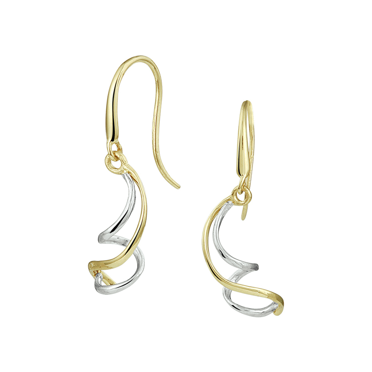 Sierlijke bicolor geel- en witgouden oorhangers met een totale hoogte van 2.3cm. Tip: Combineer deze oorhangers met bijpassende sieraden uit onze collectie of vanuit je eigen stash en creeer zo elke keer weer een nieuwe look!