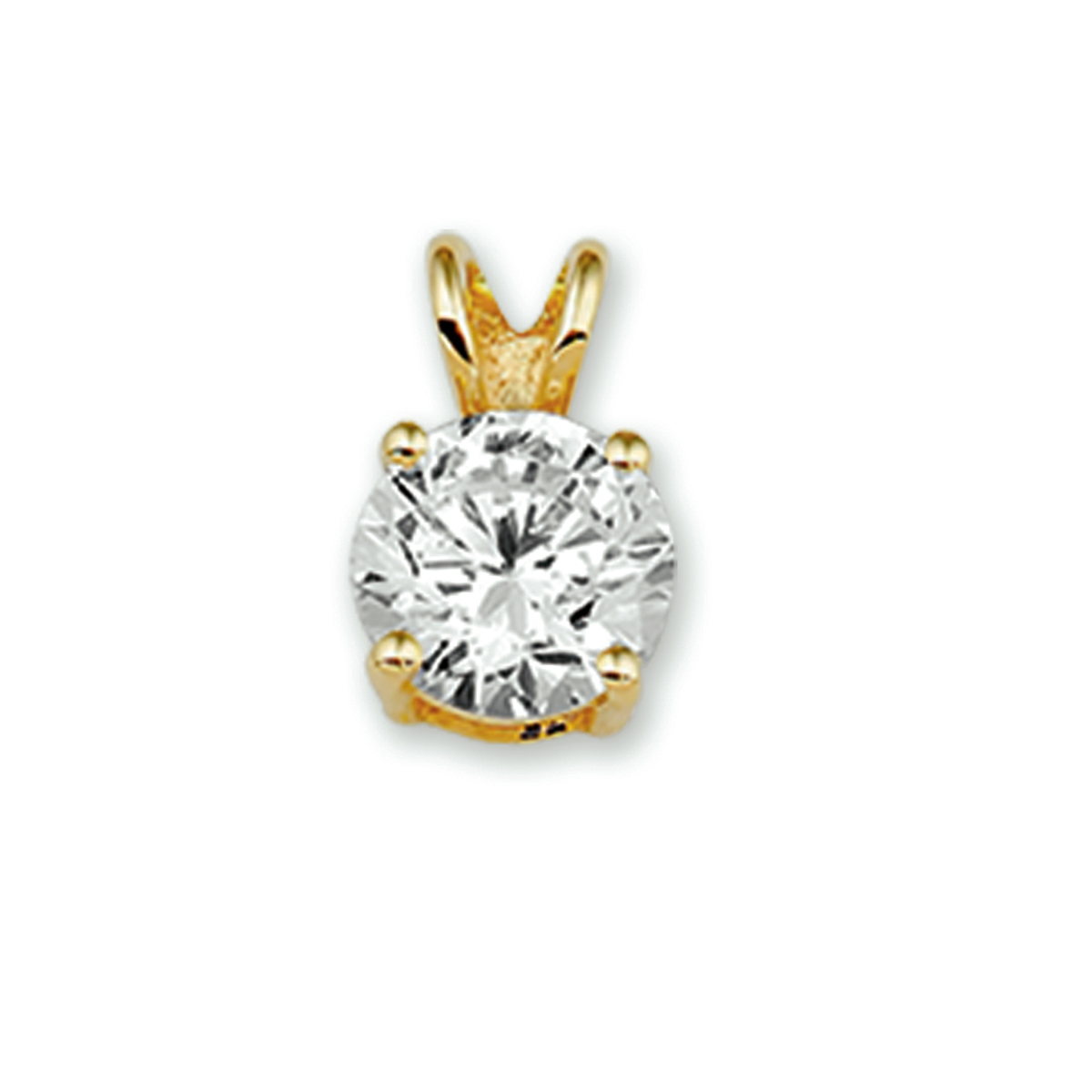  Geelgouden hanger met zirkonia.
Doelgroep: dames
Zetting: solitaire (chatonzetting)