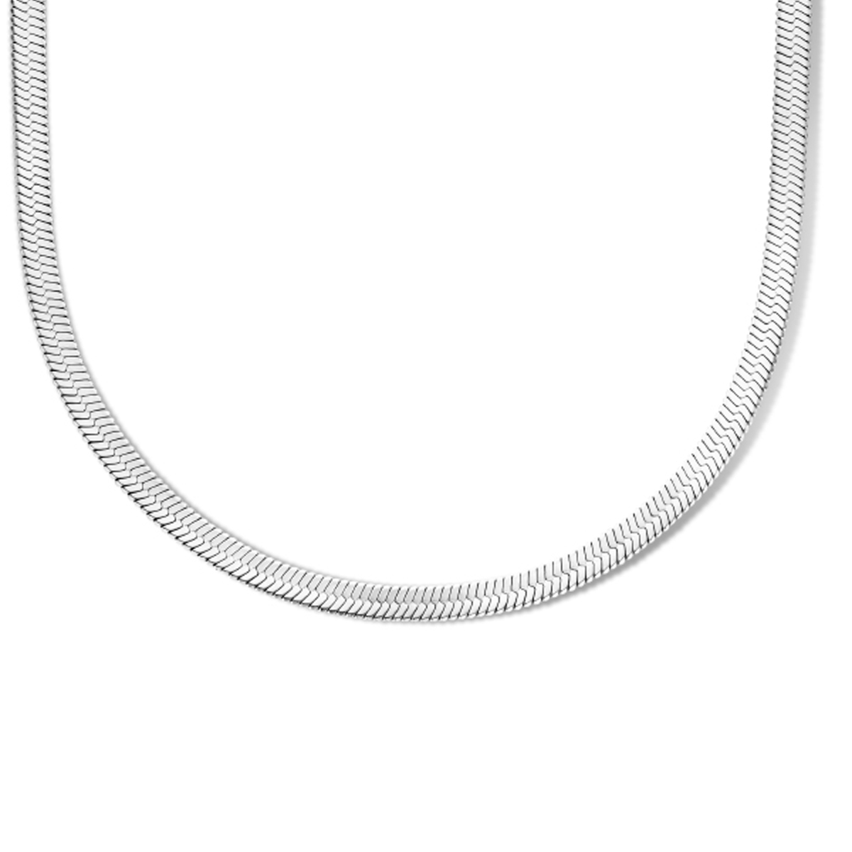 Gerhodineerd 925 zilveren collier met een schakelbreedte van 4.3mm en een karabijn sluiting. Het collier heeft een draaglengte van 40cm met een extensie van 4cm.