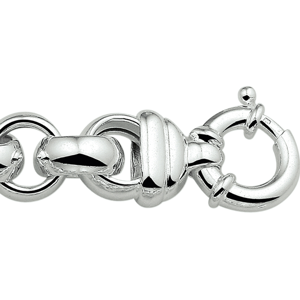 Zilveren armband met jasseron schakel. De draaglengte is 19 cm.

Gender: dames
Breedte: 16.5 mm
Langste lengte: 23 mm