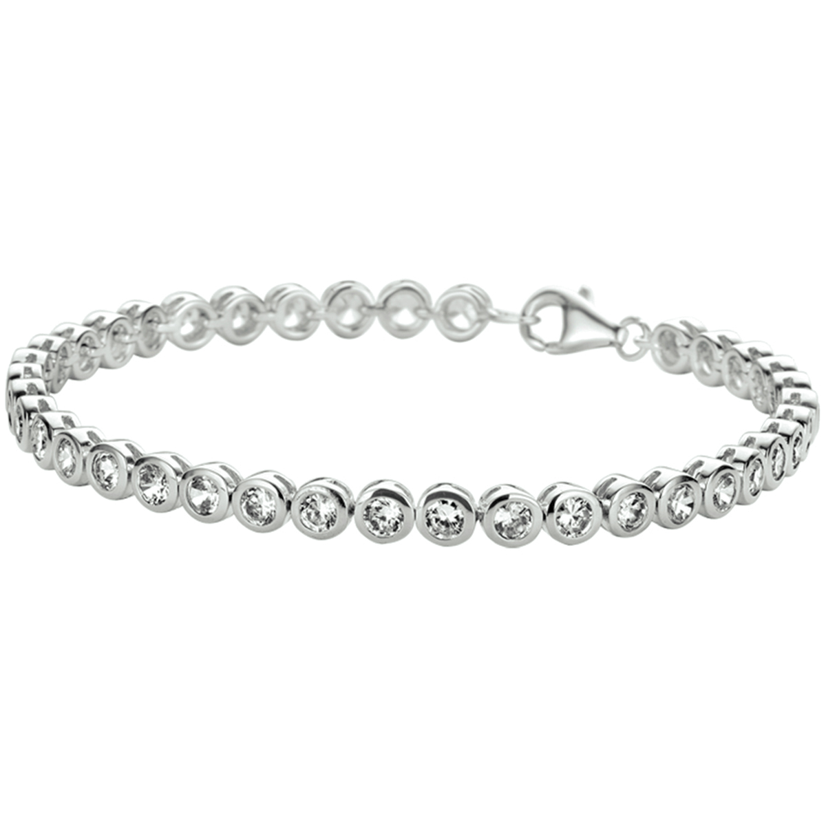 Huiscollectie - Zilveren tennisarmband bezet met zirconia's - 1307329
