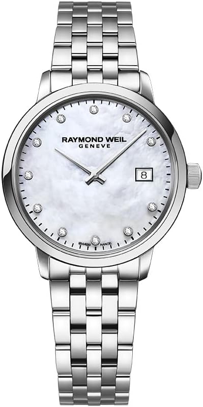 Dit elegante dameshorloge  van Raymond Weil uit de Toccata serie is 29 mm in doorsnee en slechts 7 mm dik. 