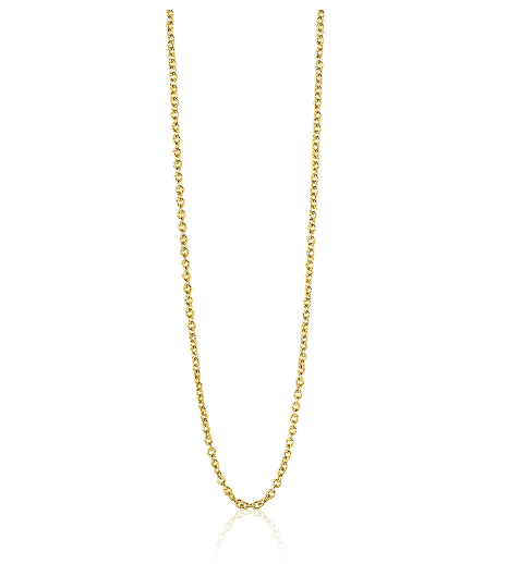 70cm ZINZI zilveren anker ketting geel verguld ZILC-A70G