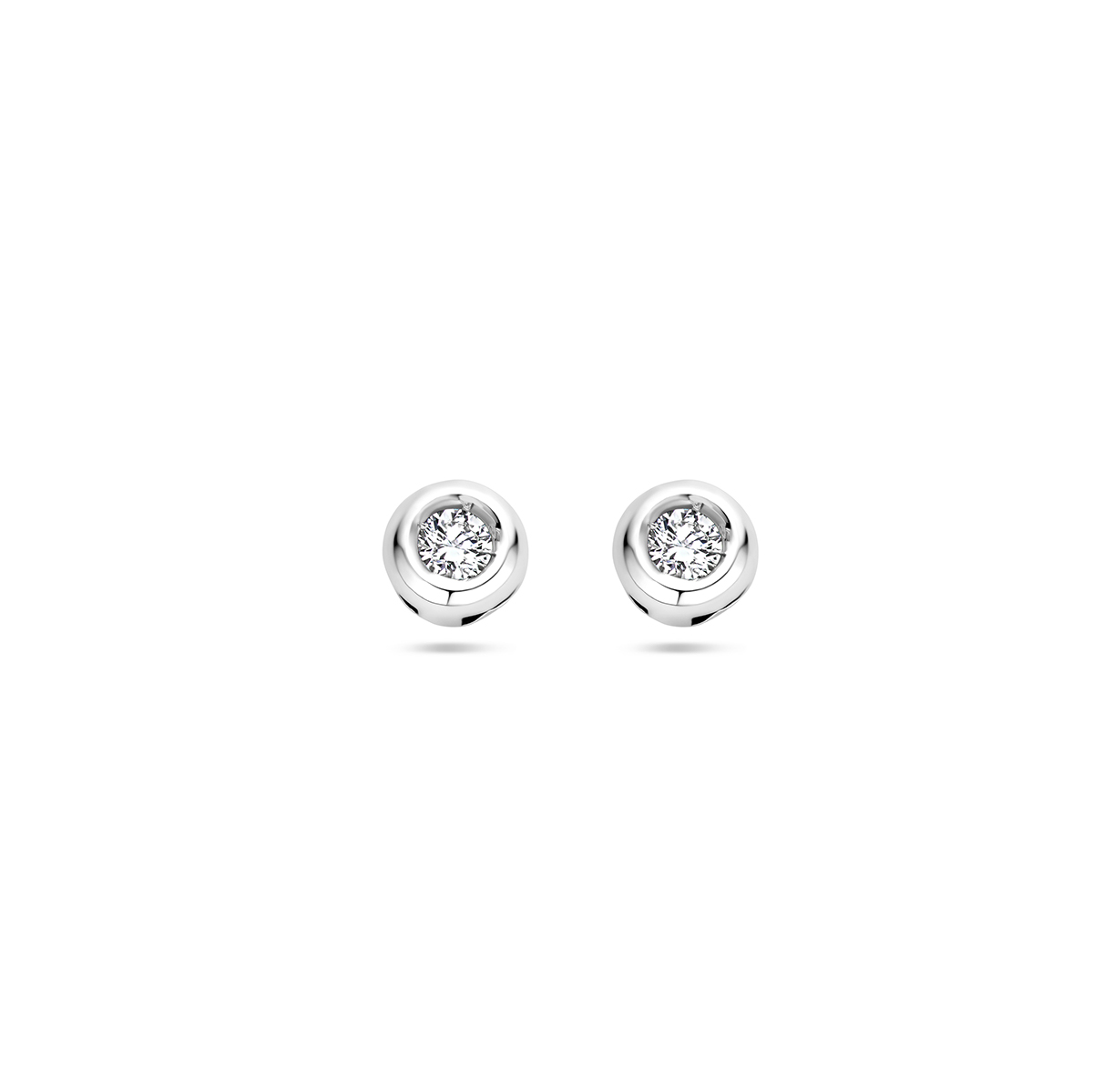 14k Witgouden oorknoppen. De oorknoppen hebben een diameter van 4.5mm.