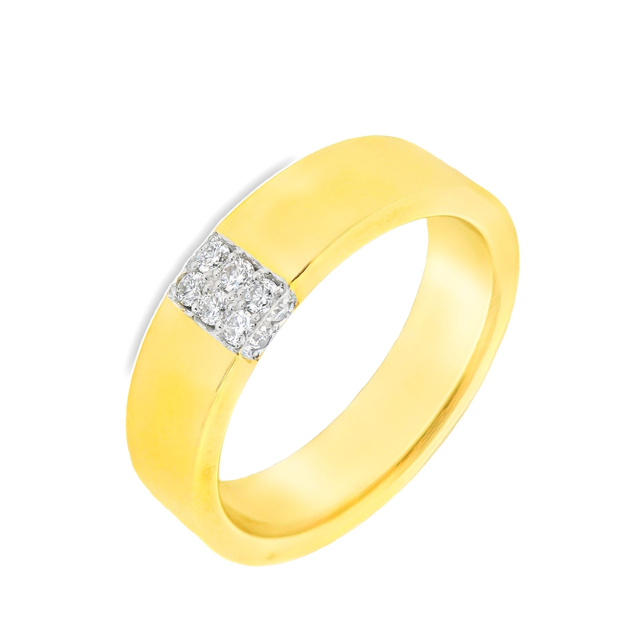 Deze exclusieve ring van Louis Bros is vervaardigd uit 14 karaat geelgoud met wit rhodium (7.33 gr.) en is gezet met 12 briljant geslepen diamanten met een totaalgewicht van 0.10 ct. De ring heeft een breedte van 5 mm en dikte van 2 mm. Met deze ring om je vinger ben jij het stralende middelpunt bij elke gelegenheid. Deze ring bestaat uit onze lijn van exclusieve modellen sieraden met prachtige designs en van hoge kwaliteit.
De ring is verkrijgbaar in meerdere afmetingen.