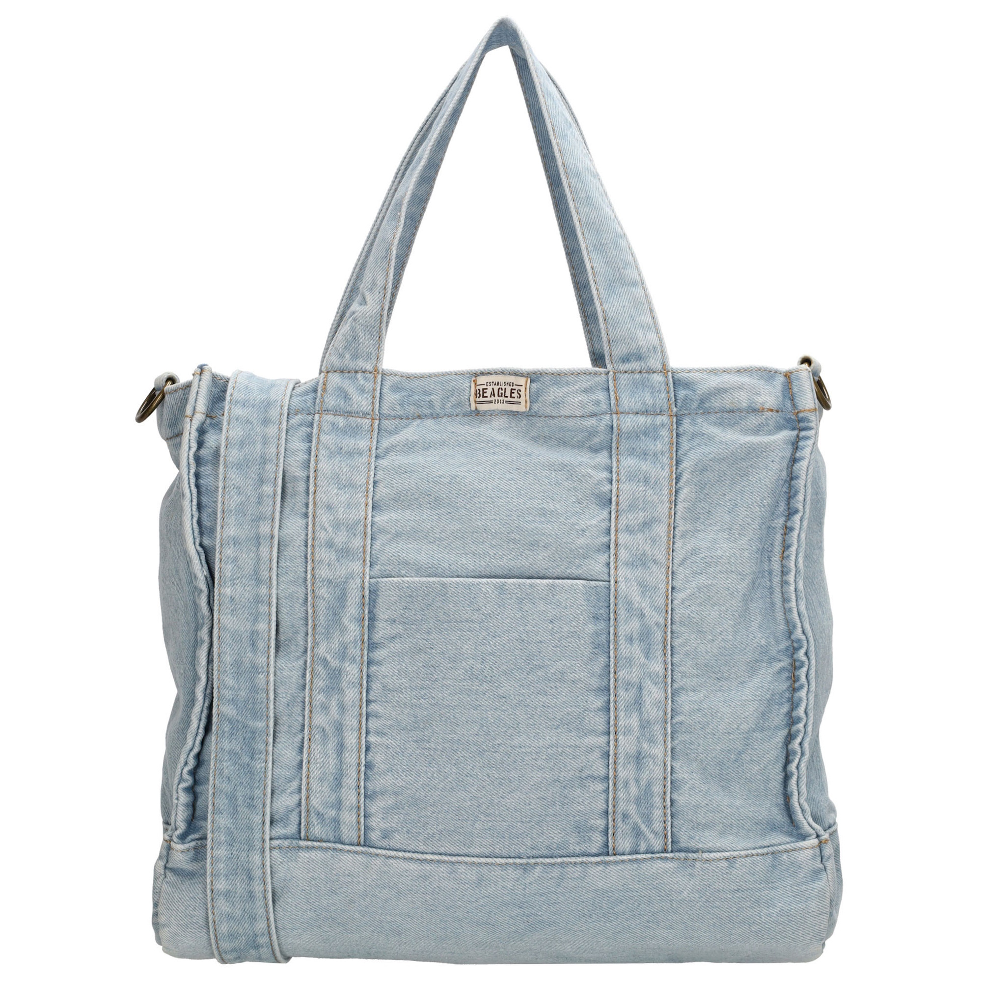 De Beagles tejeda handtas - 059 lichtblauw-jeans is een stijlvolle en praktische tas met een unieke lichtblauw-jeans kleur. De tas heeft een ruim hoofdvak en extra vakken voor het opbergen van al je benodigdheden. De tas kan zowel als handtas worden gedragen met de stevige handvatten, of als schoudertas met de afneembare en verstelbare schouderriem. Perfect voor dagelijks gebruik en past bij elke outfit.