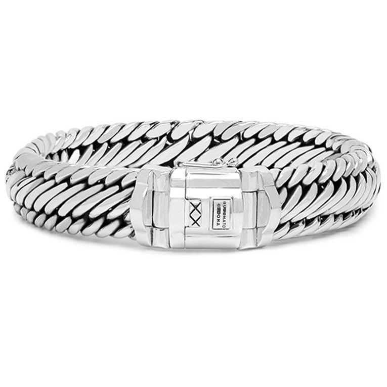Buddha to Buddha - Edwin/Ben Small Bracelet Silver, Zilver 262 G Maat: 23cm - 001J012620107