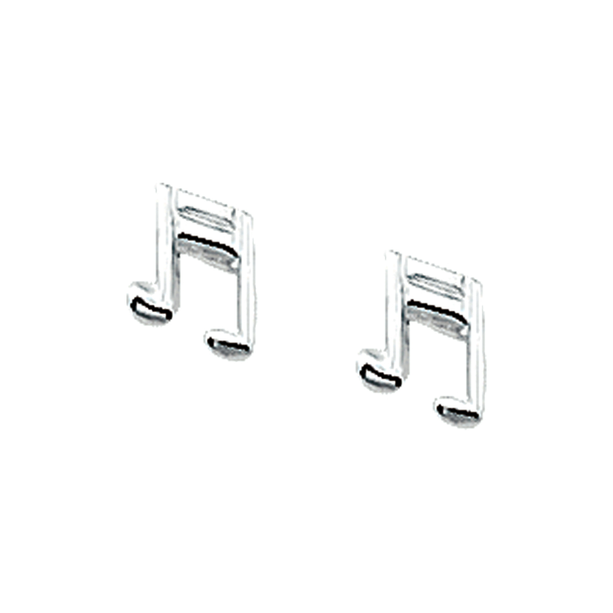 Beschrijving: Zilveren oorknoppen met een muzieknoot. 
Doelgroep: dames
Breedte: 5 mm
Hoogte: 6 mm