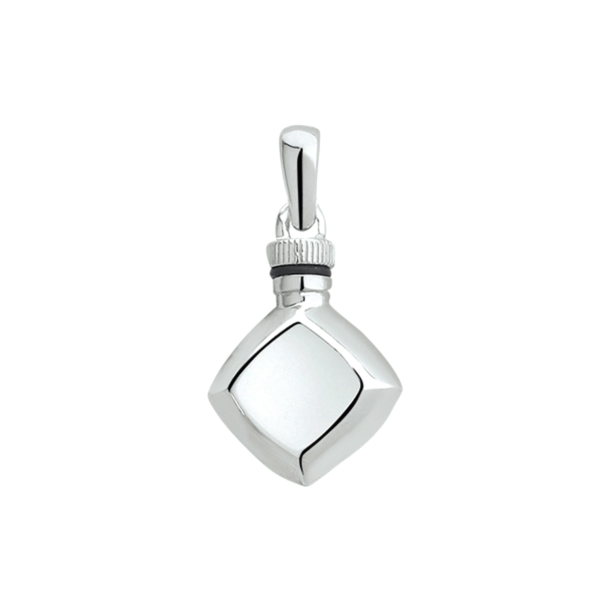Beschrijving: Gerhodineerd zilveren ruit urnhanger. 
Verpakt per: 1
Doelgroep: unisex
Breedte: 15 mm
Hoogte: 19 mm