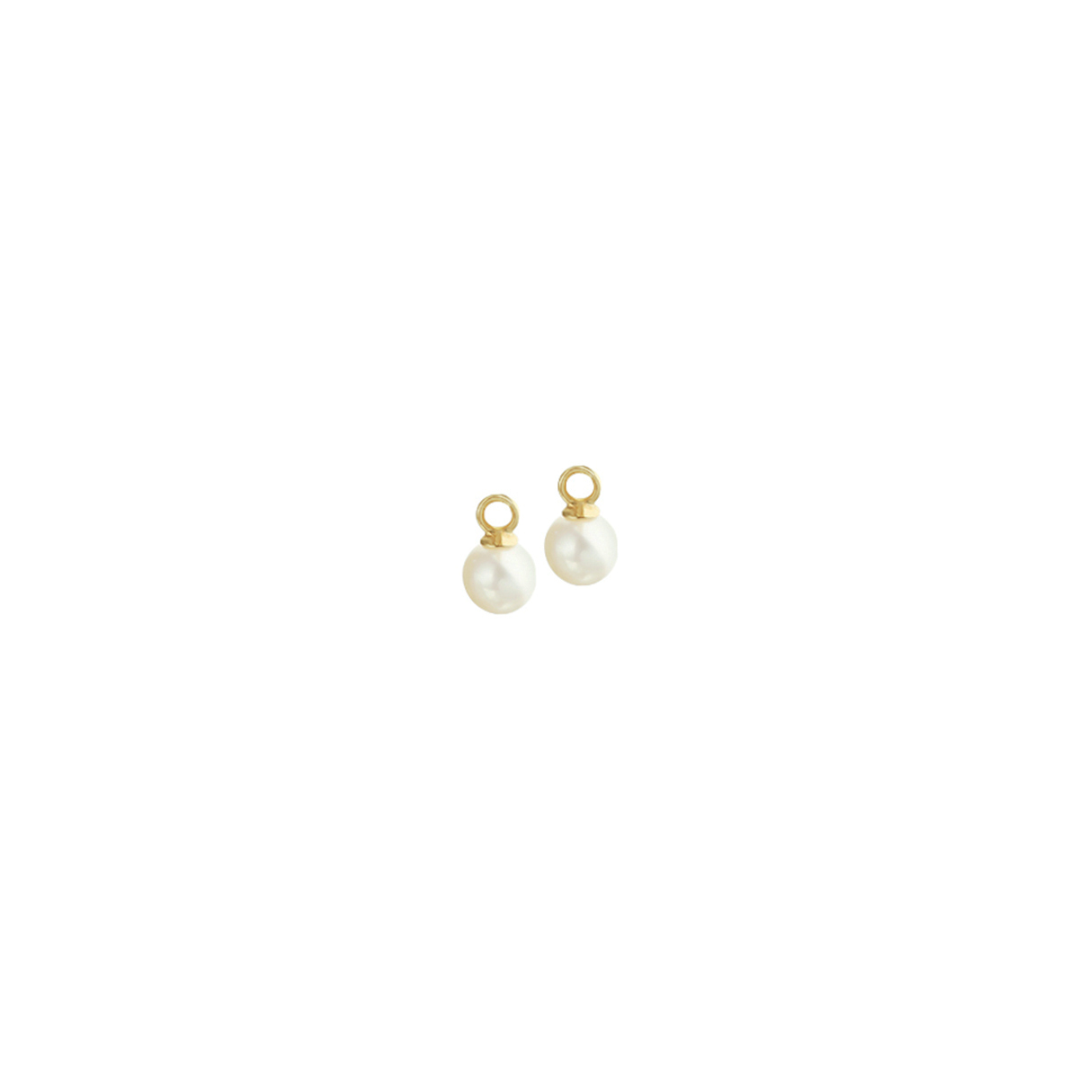 Geelgouden 4019974 oorring hangers parel






