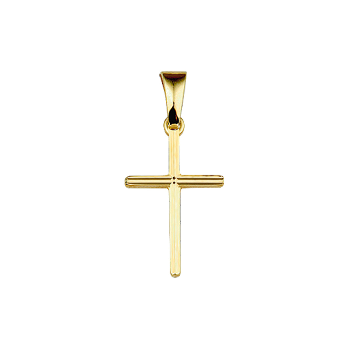 Beschrijving: Geelgouden hanger met een kruis. 
Uniekenummer serie: 29726
Verpakt per: 1
Doelgroep: unisex
Breedte: 10 mm
Hoogte: 15.5 mm
