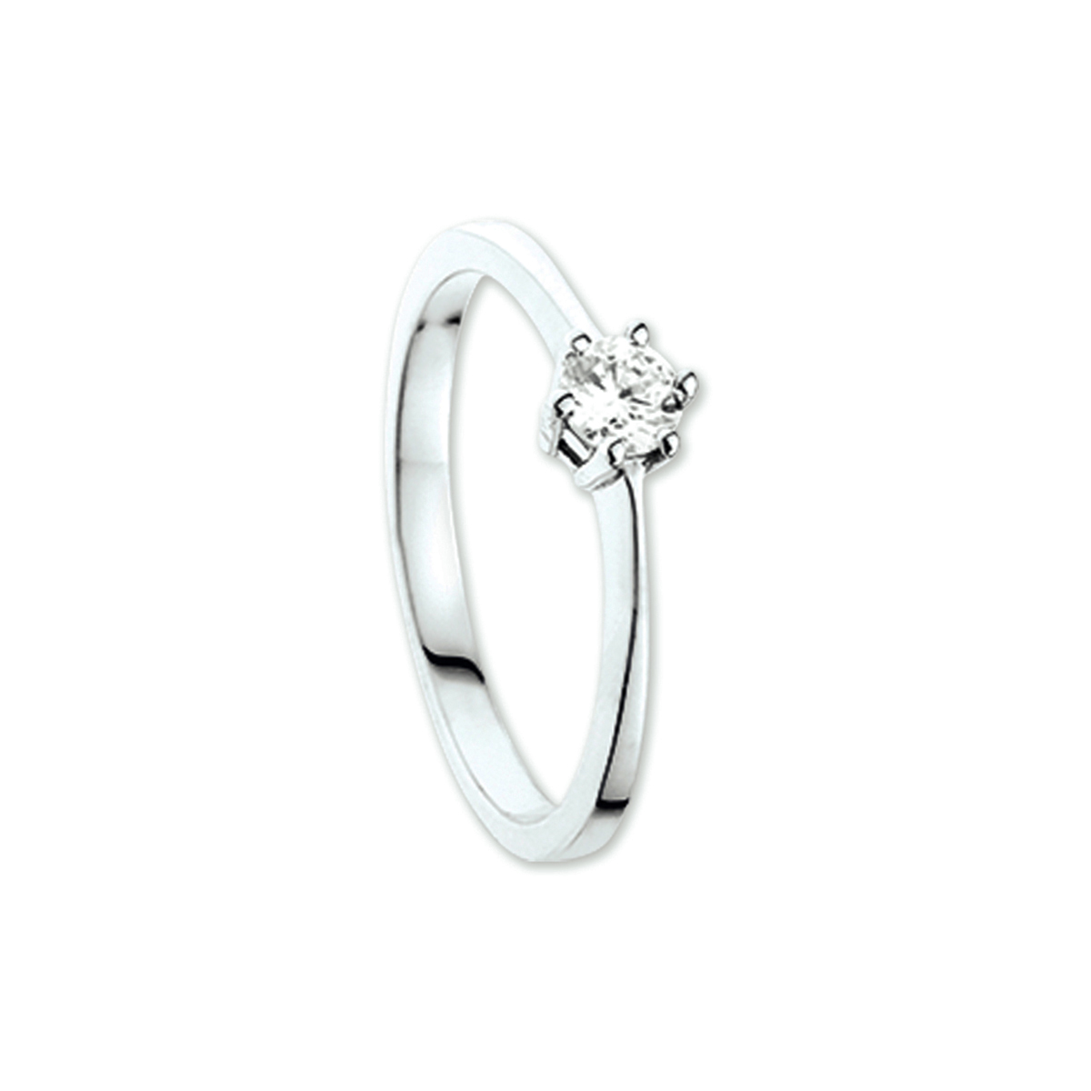 Beschrijving: Witgouden ring met zirkonia. 
Uniekenummer serie: 30319
Verpakt per: 1
Doelgroep: dames
Ringmaat: 18.00 mm (57)
Zetting: solitaire (chatonzetting)