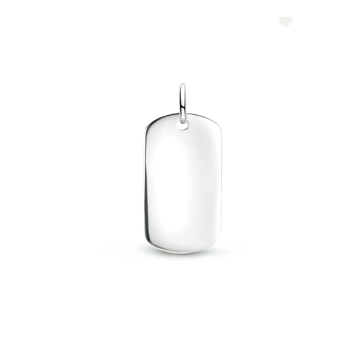 Zilveren hanger graveerplaat Tag 10 x 20 mm