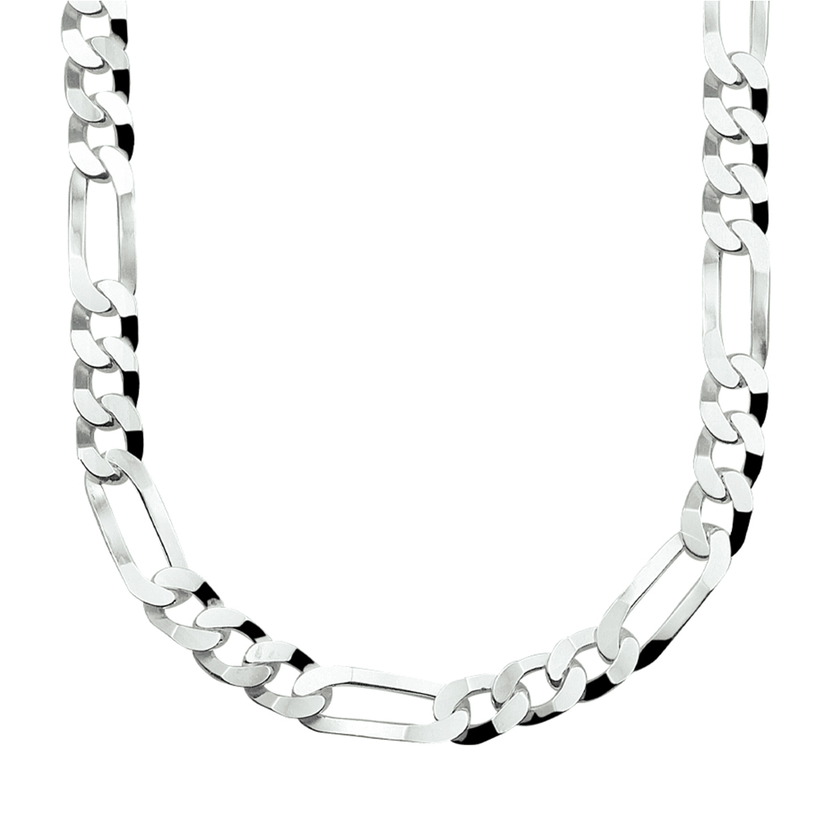 zilveren collier, figaro 7mm 50cm