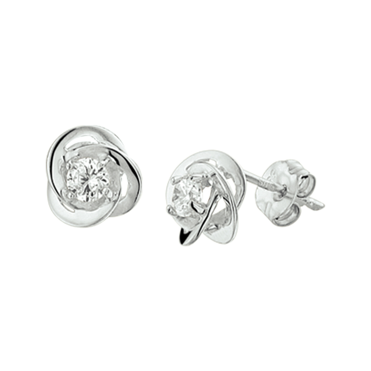 Stijlvolle ookrnoppen uitgevoerd met zirkonia in een chaton zetting. De oorknoppen hebben een diameter van 7mm en de steenmaat is 3.0mm. Leuk om te combineren met andere sieraden!.