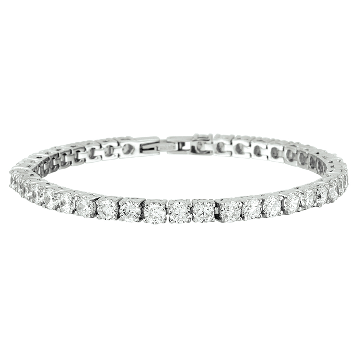 Beschrijving: Stalen armband met zirkonia. 
Verpakt per: 1
Doelgroep: dames
Breedte: 4 mm
Langste lengte: 18.5 mm
Zetting: alliance (rijzetting)