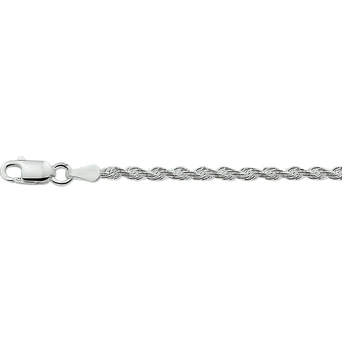 Zilveren collier met koord schakel.

Gender: dames
Breedte: 2.5 mm
Langste lengte: 50 mm