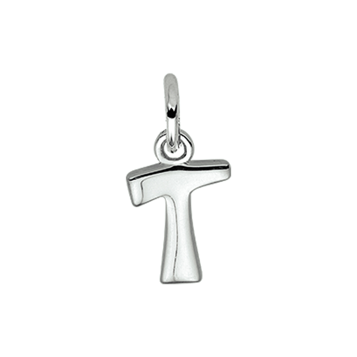 Zilveren hanger letter T met een hoogte van 12mm en een breedte van 8mm.

Gender: unisex
