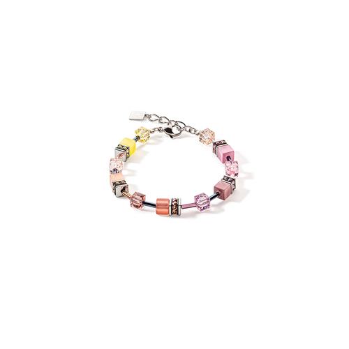 Coeur de Lion armband, lila/geel