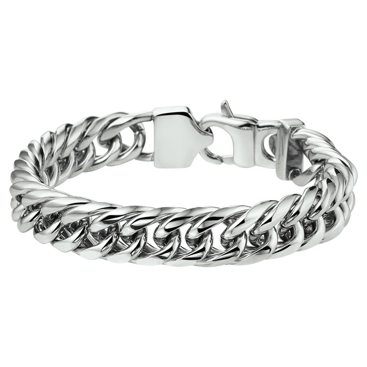Beschrijving: Stoere stalen gourmet armband met een breedte van 11mm en lengte van 19cm en uitgevoerd met een stevige karabijn sluiting. De schakelbreedte en de poli afwerking maken dit sieraad een ware eyecatcher.
Uniekenummer serie: 34138
Verpakt per: 1
Doelgroep: heren
Breedte: 11 mm
Langste lengte: 19 mm