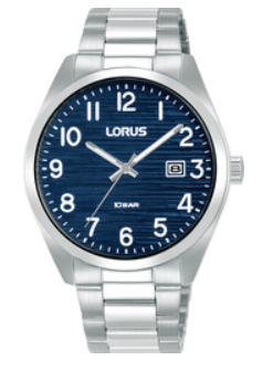 Lorus Quarts heren pols horloge model RH907RX-9 staal met stalen band. 10 ATM waterdicht.