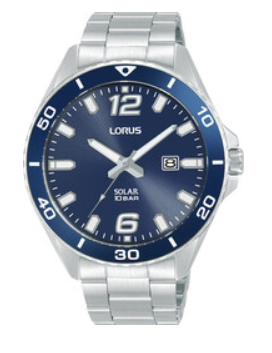 Lorus RX361AX-9 heren pols horloge met metalen band. Solar.
