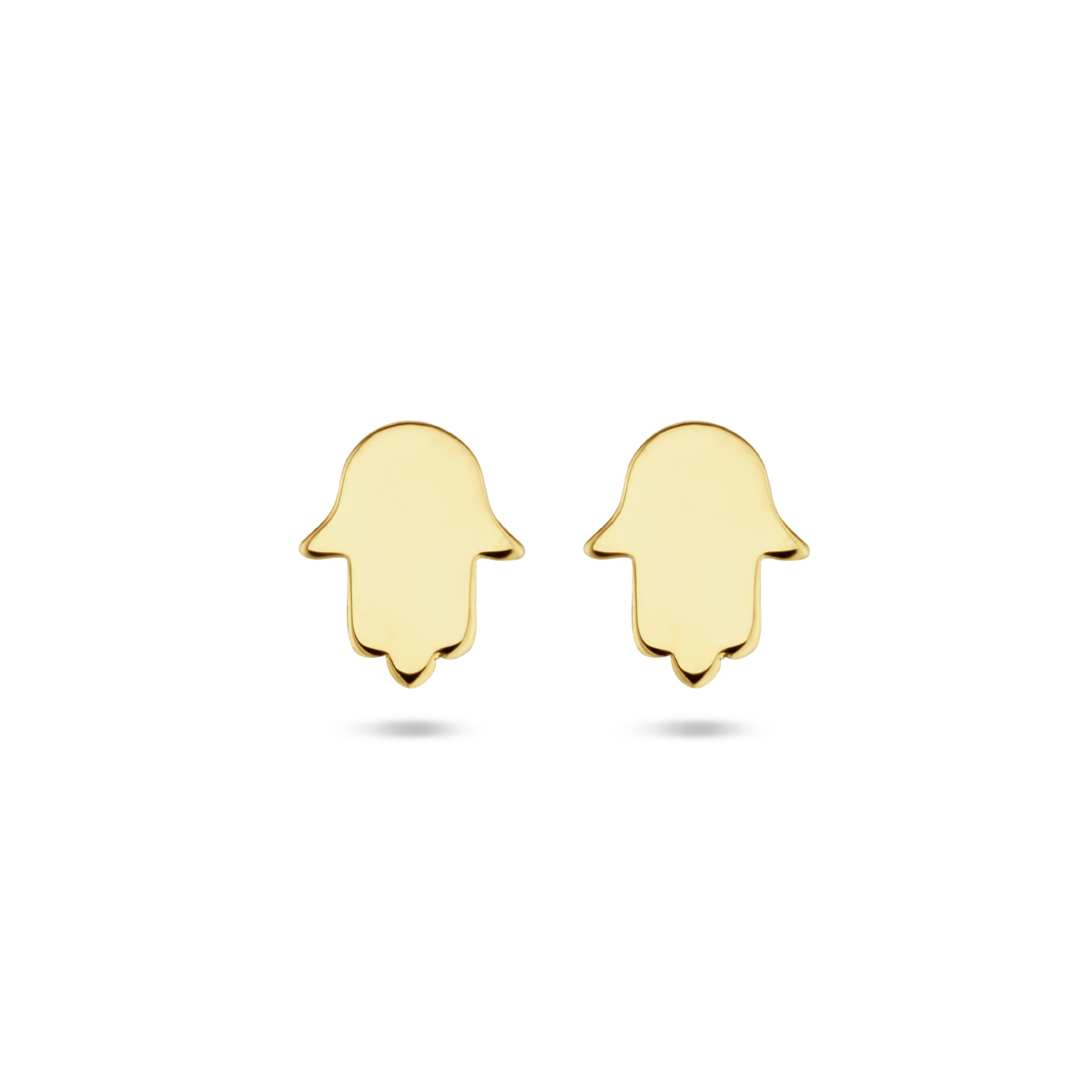 14k Geelgouden oorknoppen uitgevoerd met de hand van Fatima. De oorknoppen hebben een afmeting van 5x4.5mm.