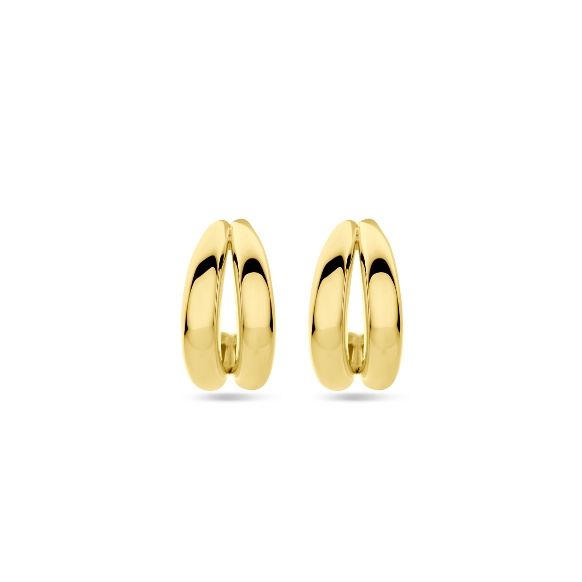 14k Geelgouden stekeroorringen met een afmeting van 17x9.5mm.