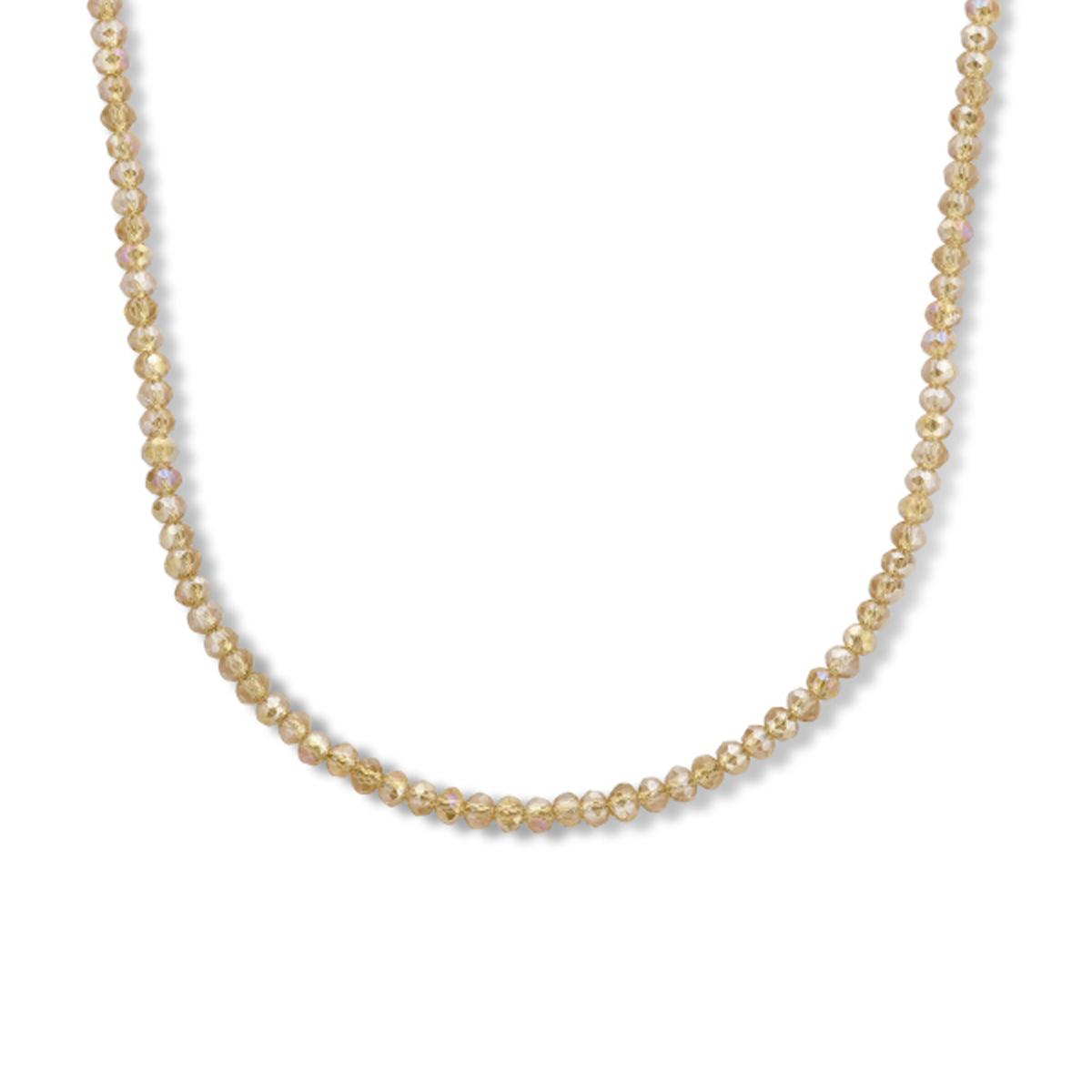Gerhodineerd 925 zilveren collier uitgevoerd met perzikkleurig glas en een stevige karabijnsluiting. Het collier heeft een draaglengte van 40cm en een extensie van 4cm.
