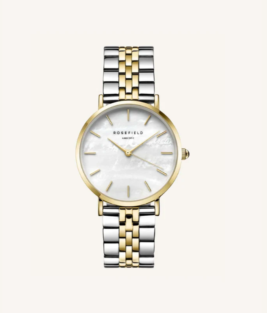 Het design van The Upper East Side laat zich inspireren door de iconische bravoure van New York. Het goudglanzende horloge met roestvrij stalen schakelband geeft je direct een luxe, moderne look.