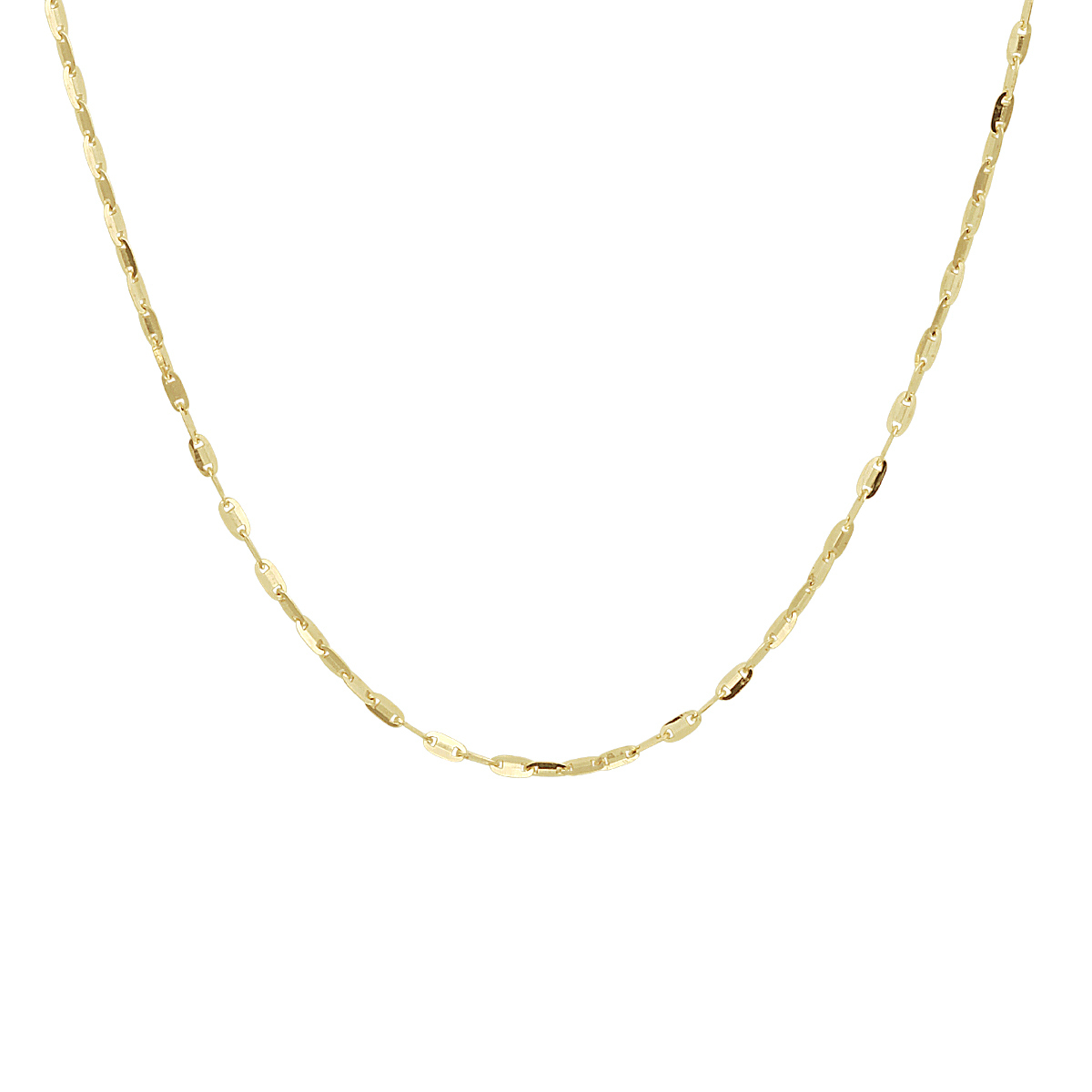 14k Geelgouden collier met een schakelbreedte van 1.5mm. Het collier heeft draaglengtes van 41, 43 en 45cm.