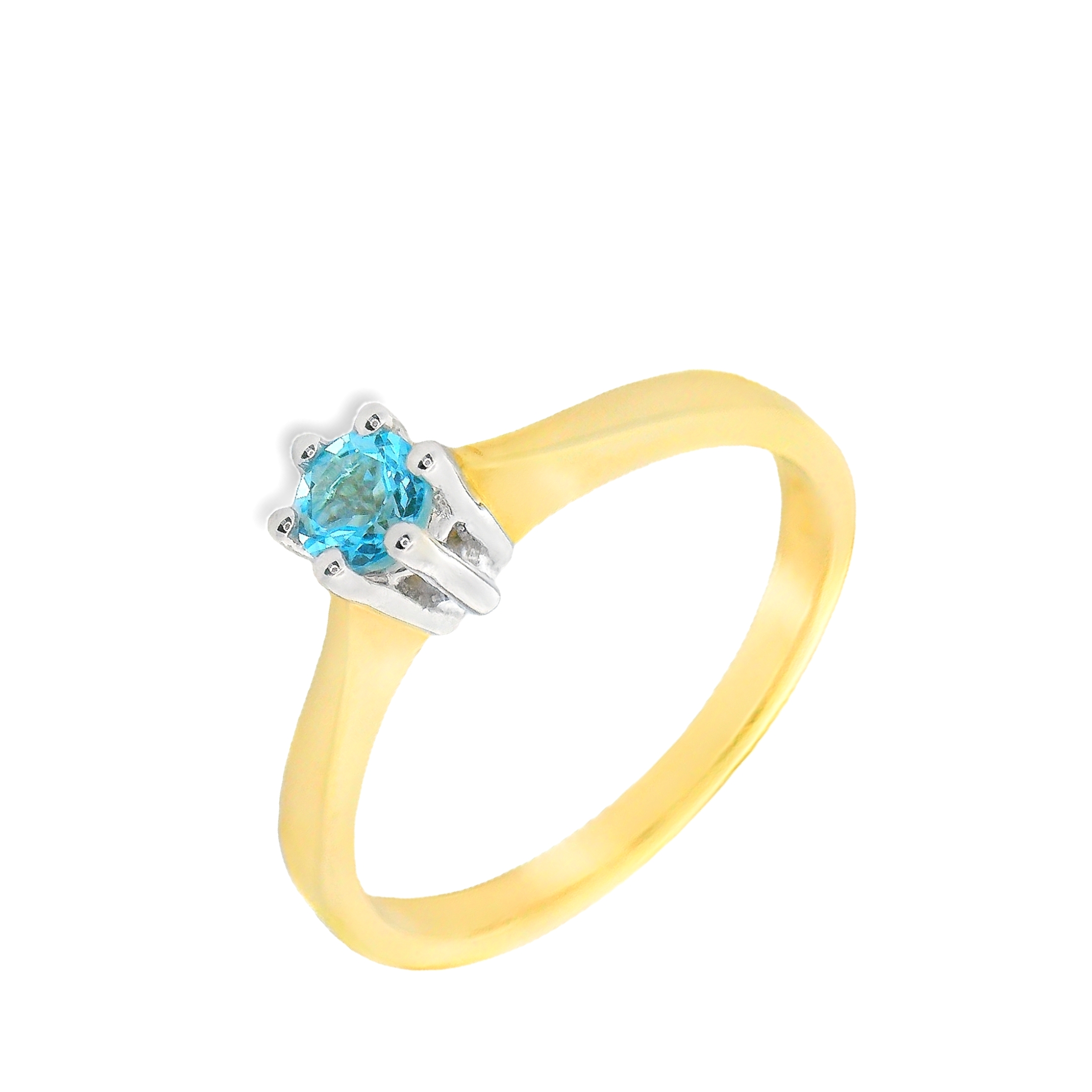 Deze ring van Louis Bros is vervaardigd uit 14 karaat bicolor (2.29 gr.) en is gezet met 1 blauwe topaas 0.15ct. De ring heeft een diameter van 3 mm, minimale breedte van 2 mm. en een hoogte van 6 mm. Deze ring straalt eenvoud en elegantie uit. De focus ligt op de prachtige topaas in het midden, die wordt omringd door een zetting van wit rhodium. Dit zorgt voor een mooie, heldere uitstraling en laat de steen schitteren als nooit tevoren. Deze subtiel solitair ring is perfect voor diegenen die houden van een minimalistisch en tijdloos design. Het is een sieraad dat elke dag gedragen kan worden en elke outfit een vleugje glamour geeft. Met deze ring om je vinger zul je zeker stralen!
De ring is verkrijgbaar in meerdere afmetingen.
