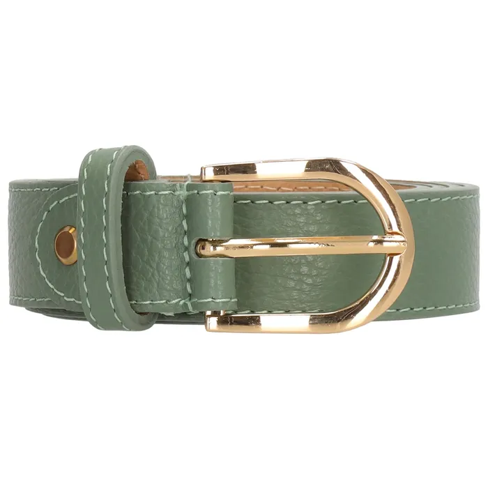 De Charm London Anna riem van 95 cm in pistache kleur is gemaakt van hoogwaardige materialen en heeft een neutraal ontwerp met subtiele details. Deze riem voegt een vleugje elegantie toe aan elke outfit. Draag hem om je taille om je taille te accentueren of draag hem nonchalant om je heupen voor een casual look. Beschikbaar in verschillende maten. Maak je look compleet met deze stijlvolle riem!