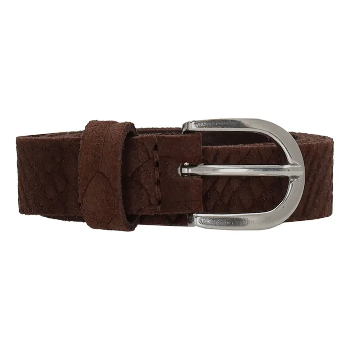 Deze prachtige Hide & Stitches El Paso riem is gemaakt van hoogwaardig bruin leer en heeft een lengte van 105 cm. De riem is voorzien van subtiele details en heeft een stoere uitstraling. De riem kan op verschillende manieren gedragen worden, bijvoorbeeld om een jeans of een jurk. Een veelzijdig accessoire voor iedere outfit!