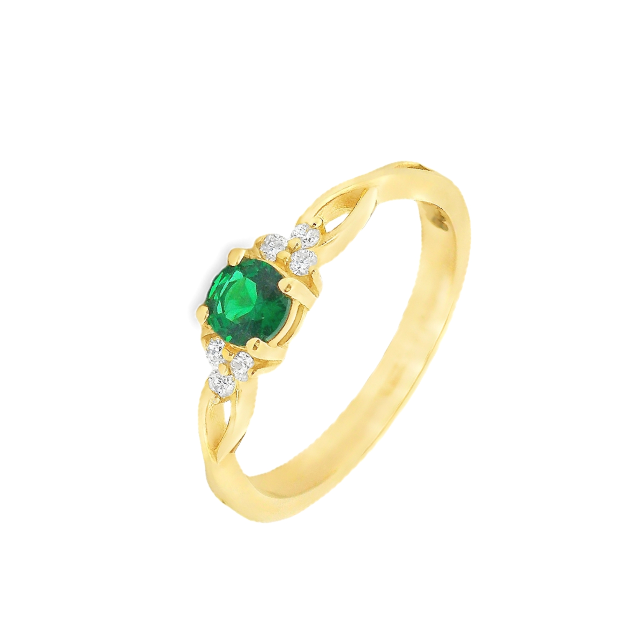 Deze ring van Louis Bros is vervaardigd uit 14 karaat geelgoud (2.26gr.) en is gezet met 6 briljant geslepen diamanten met een totaalgewicht van 0.12ct. En 1 smaragd 0.25ct. De ring heeft een diameter van 4 mm en een dikte van 2 mm. 
Deze ring met een smaragd en diamanten aan de zijkanten is een prachtig sieraad met een verfijnd design. Het warme geelgoud vormt de perfecte basis voor de intens groene smaragd die centraal in de ring schittert. Aan weerszijden van de smaragd zijn fonkelende diamanten geplaatst, die de ring een extra vleugje luxe en elegantie geven. Het verfijnde design van de ring maakt het tot een uniek en opvallend juweel. Deze combinatie van geelgoud, smaragd en diamant zorgt voor een tijdloze schoonheid, ideaal voor speciale gelegenheden of als een bijzonder cadeau. Een geelgouden ring met smaragd en diamanten is een sieraad dat klasse en stijl uitstraalt.