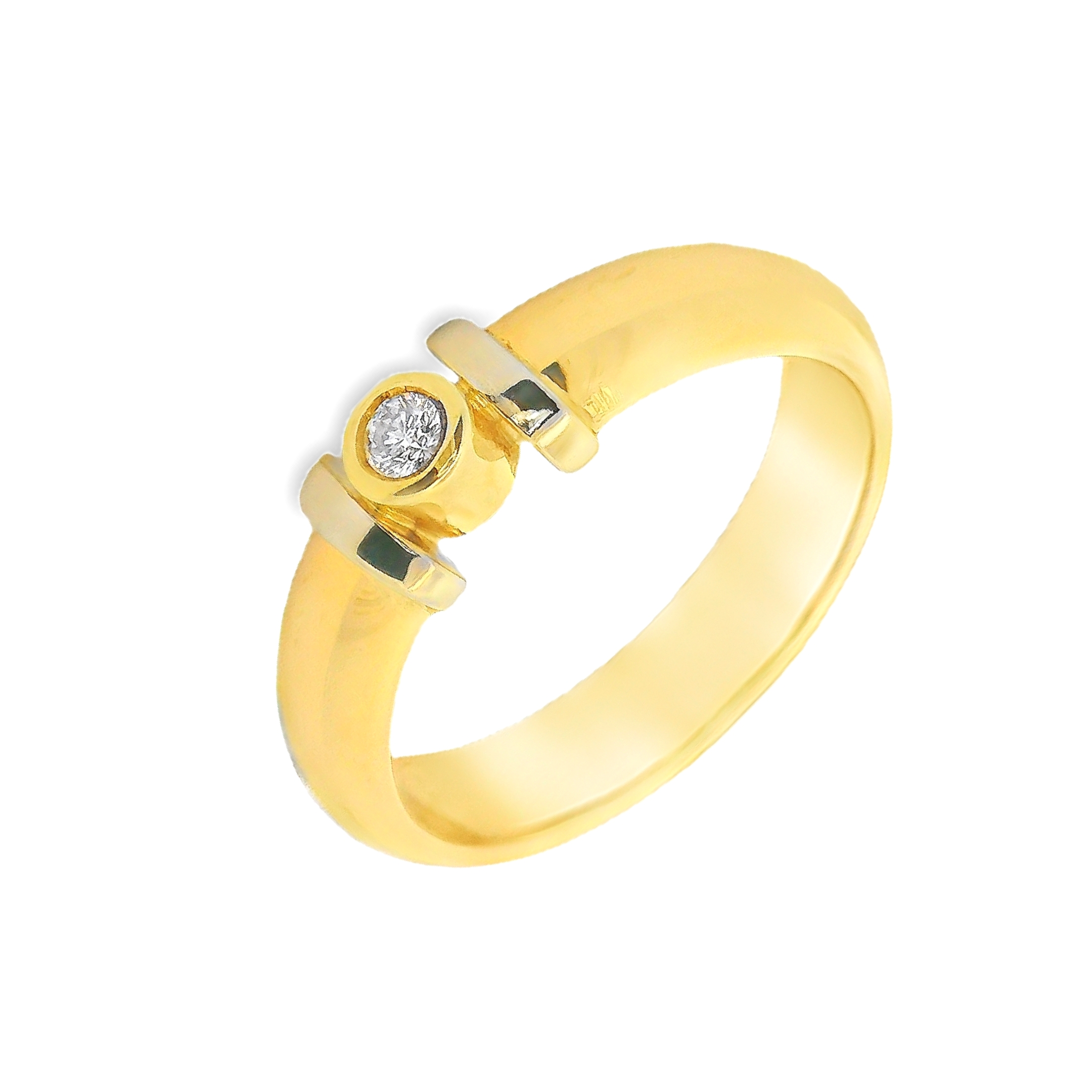 Deze ring van Louis Bros is vervaardigd uit 14 karaat bicolor (7 gr.) en is gezet met 1 briljant geslepen diamanten met een totaalgewicht van 0.10ct. De ring heeft een breedte van 5 mm en een dikte van 2 mm. Deze ring bestaat uit onze lijn van exclusieve modellen sieraden met prachtige designs van hoge kwaliteit.
De ring is verkrijgbaar in meerdere afmetingen.
