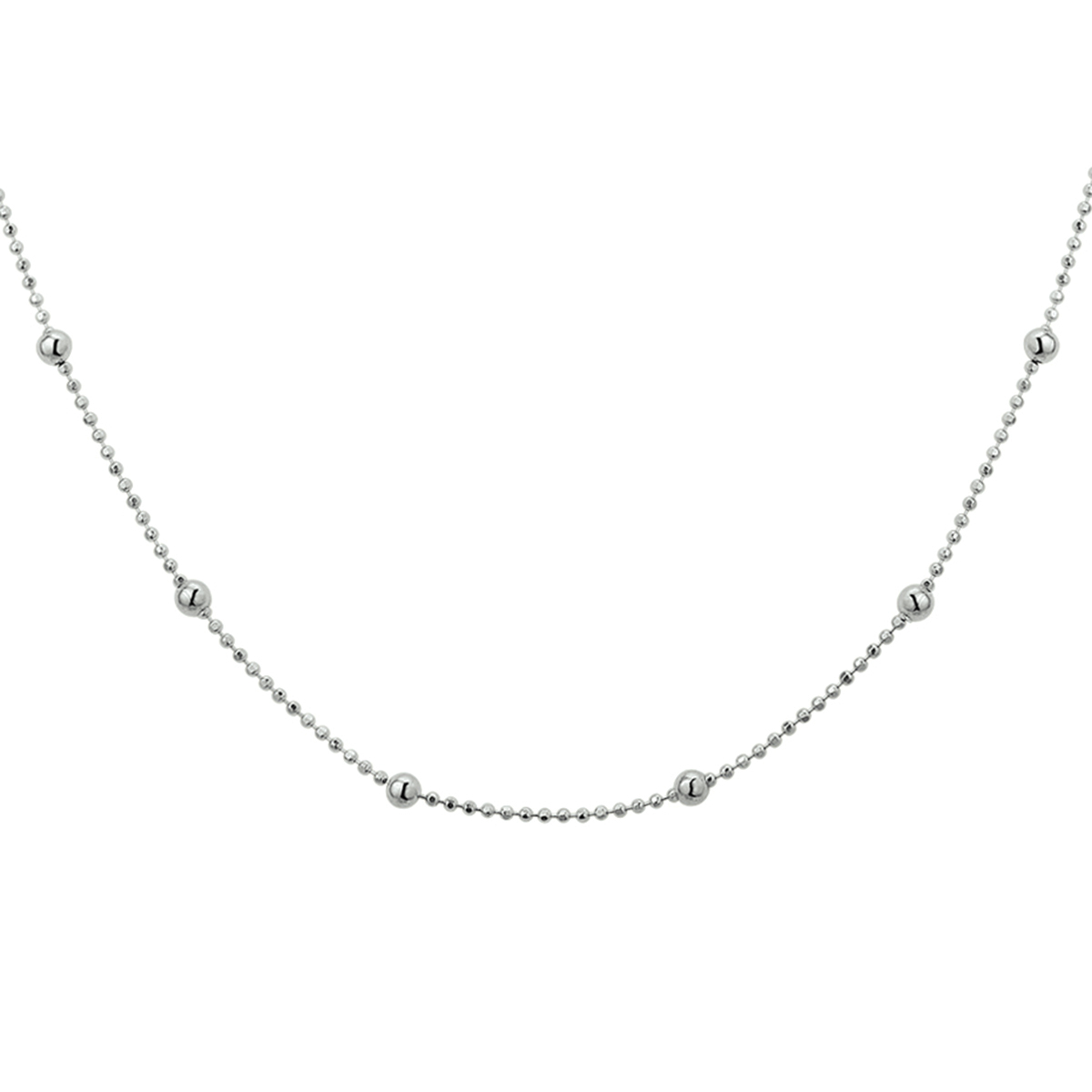 Fijn gerhodineerd zilveren 1mm bolletjes collier met een lengte van 40cm met een extensie van 4cm uitgevoerd met bolletjes van 2.5mm en een stevige karabijn sluiting. Tip: Het collier is te combineren met bijpassende sieraden uit onze collectie.
Breedte: 1 mm
Kortste lengte: 40 mm
Langste lengte: 44 mm