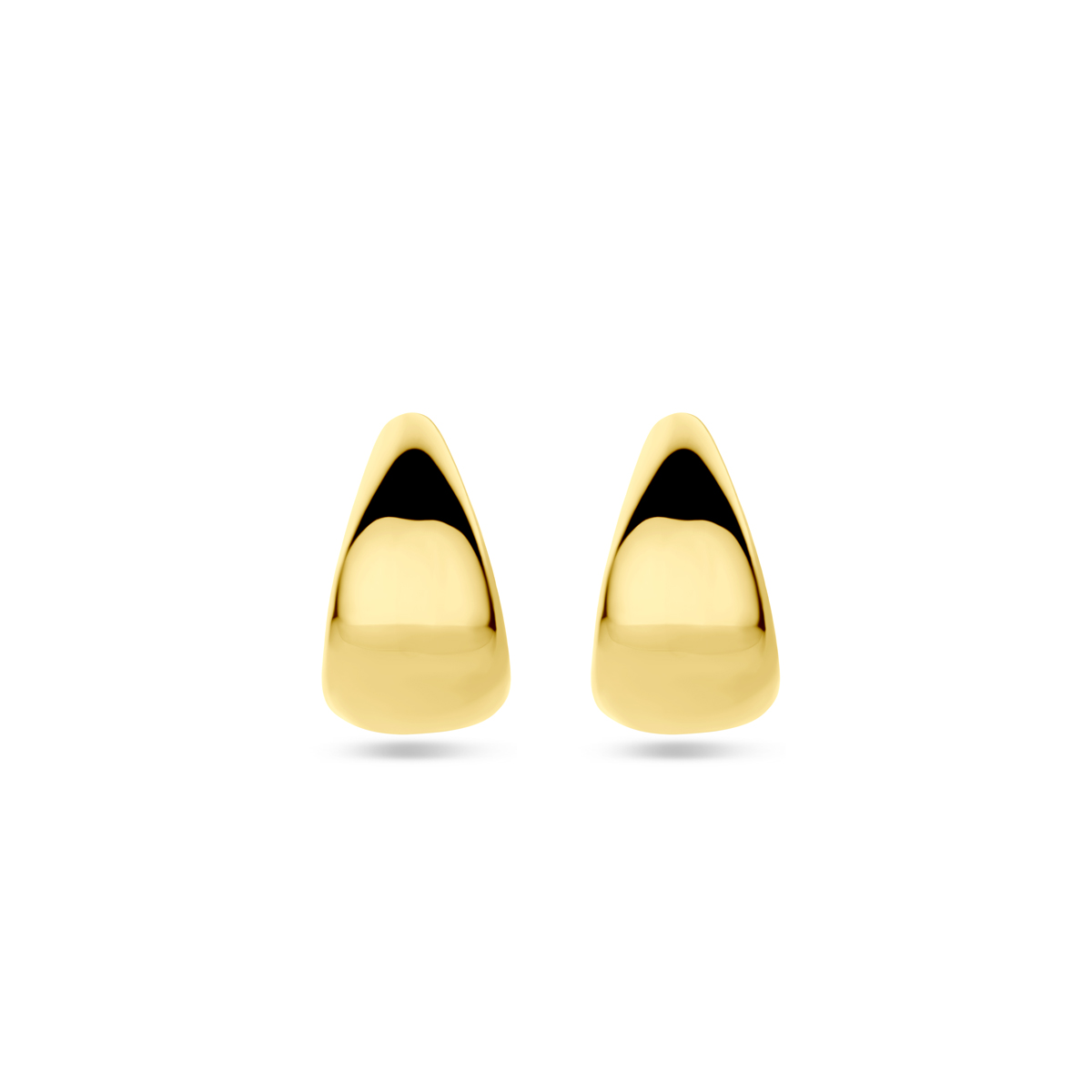 14k Geelgouden stekeroorringen met een afmeting van 12x7mm.