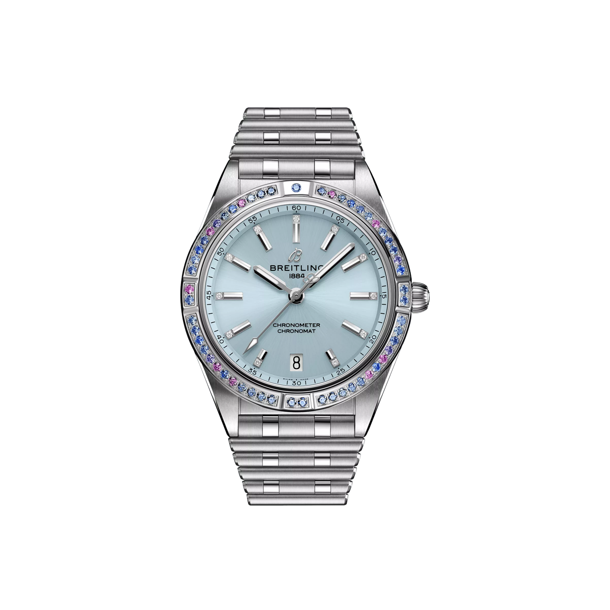 Dit Breitling horloge behoort tot de Breitling Chronomat collectie. 
Referentienummer: G10380611C1G1
Caliber: Breitling 10
