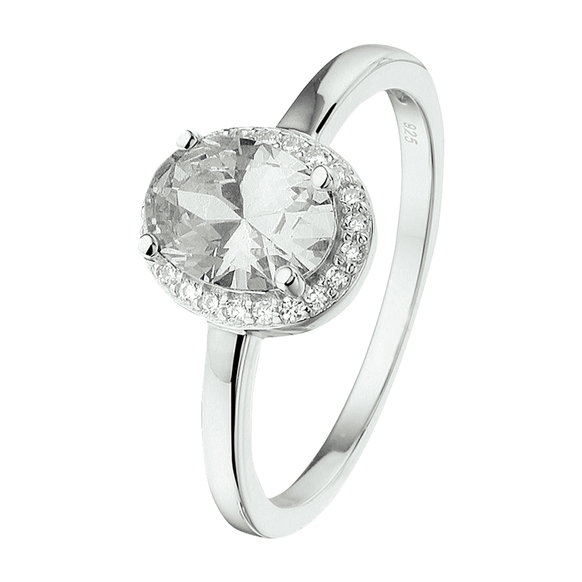 Gerhodineerd zilveren ring uitgevoerd met een schitterende rozet van zirkonia. Glam up your outfit! Deze ring sprankelt je tegemoet en geeft je look direct een chique uitstraling.